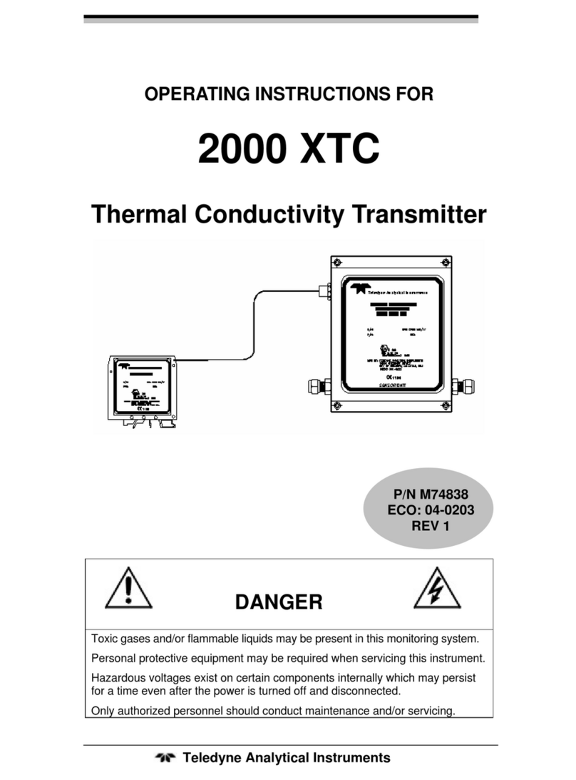 Teledyne 2000 XTC operating instructions