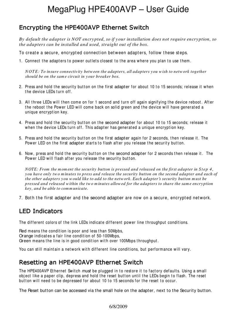 ActionTec MegaPlug HPE400AVP user guide ActionTec MegaPlug HPE400AVP user guide