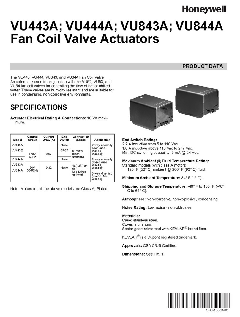 Honeywell VU443A Operation manual