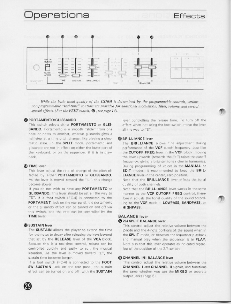 Yamaha CS-70M User manual