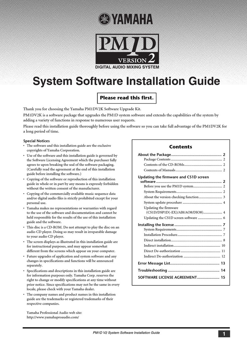 Yamaha PM1D Manager V2 User manual