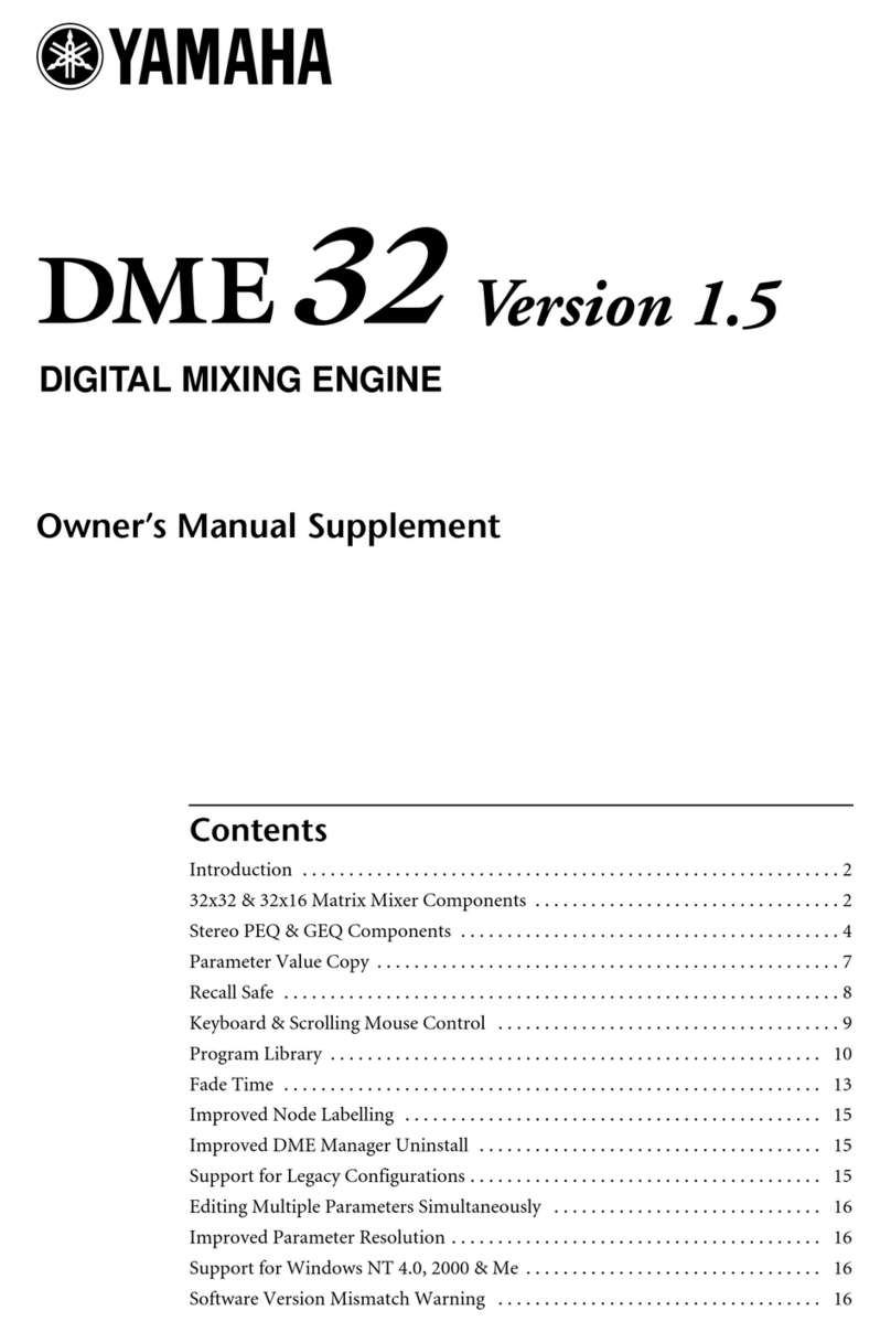 Yamaha DME32 User manual Yamaha DME32 User manual