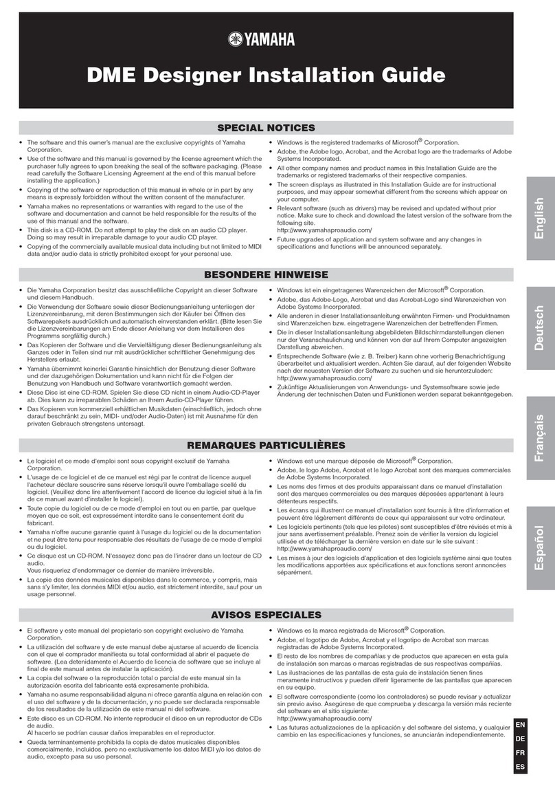 Yamaha DME Designer User manual