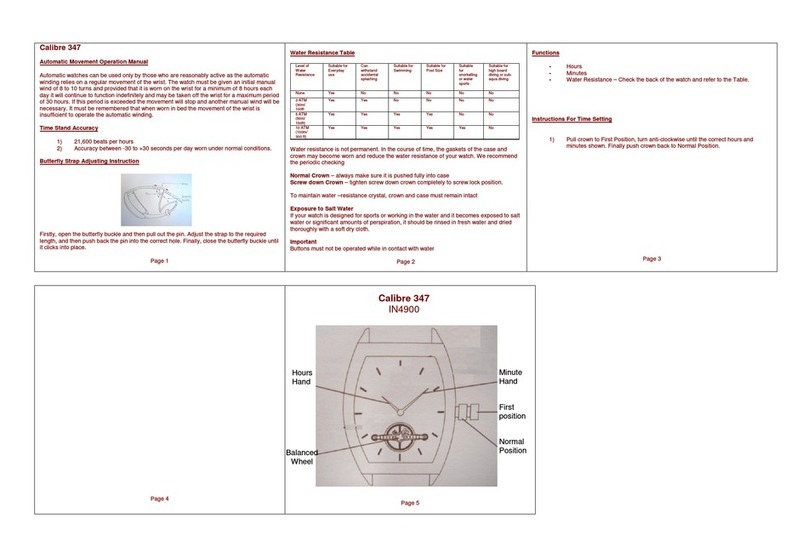Zeon IN4900 CALIBRE 347 Operation manual
