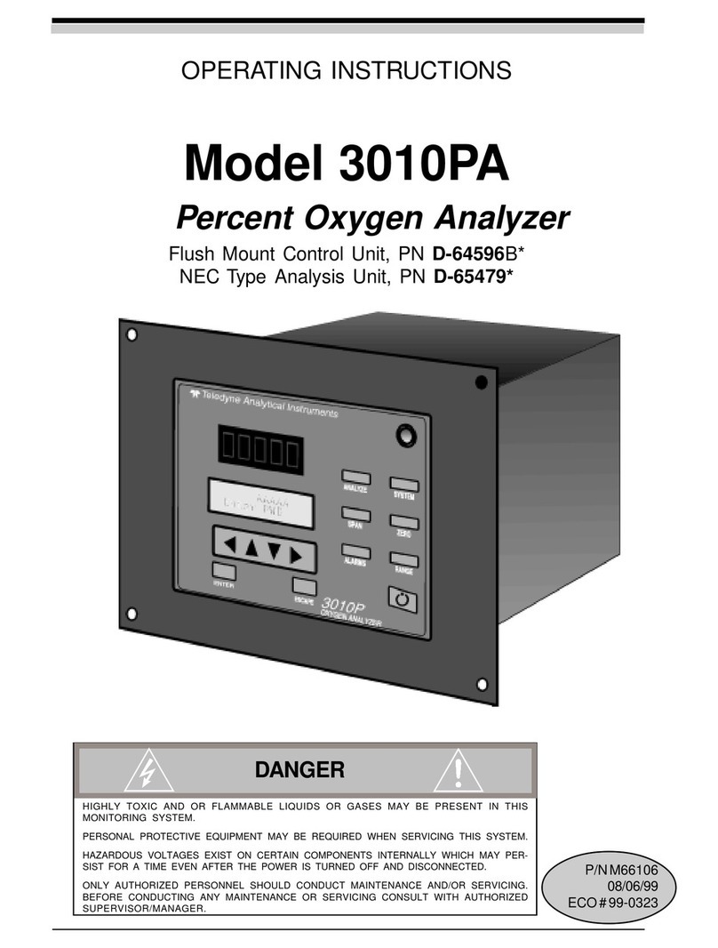 Teledyne 3010PA User manual