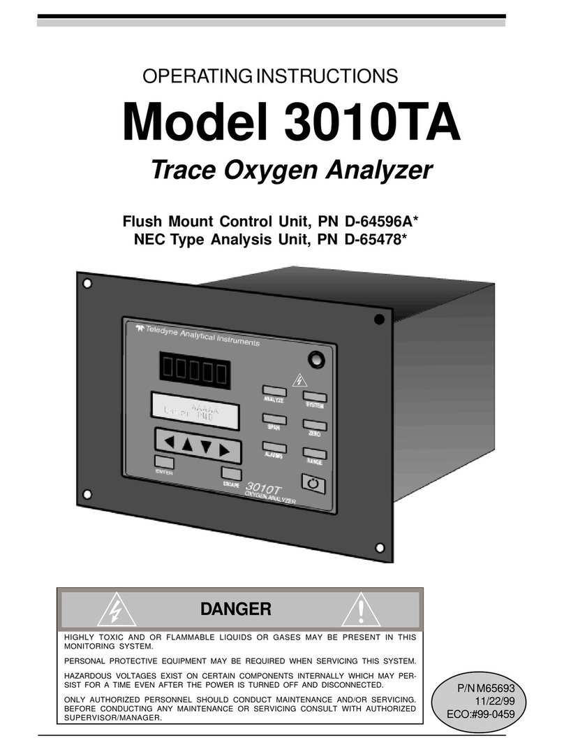 Teledyne 3010TA operating instructions