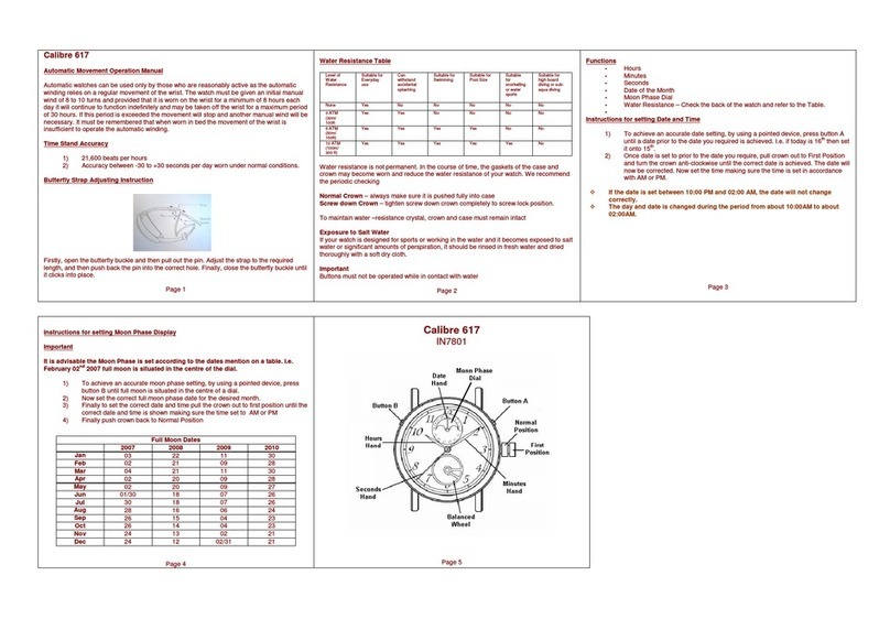 Zeon IN7801 CALIBRE 617 User manual