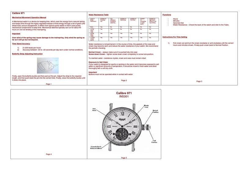 Zeon IN5301 Calibre 971 User manual