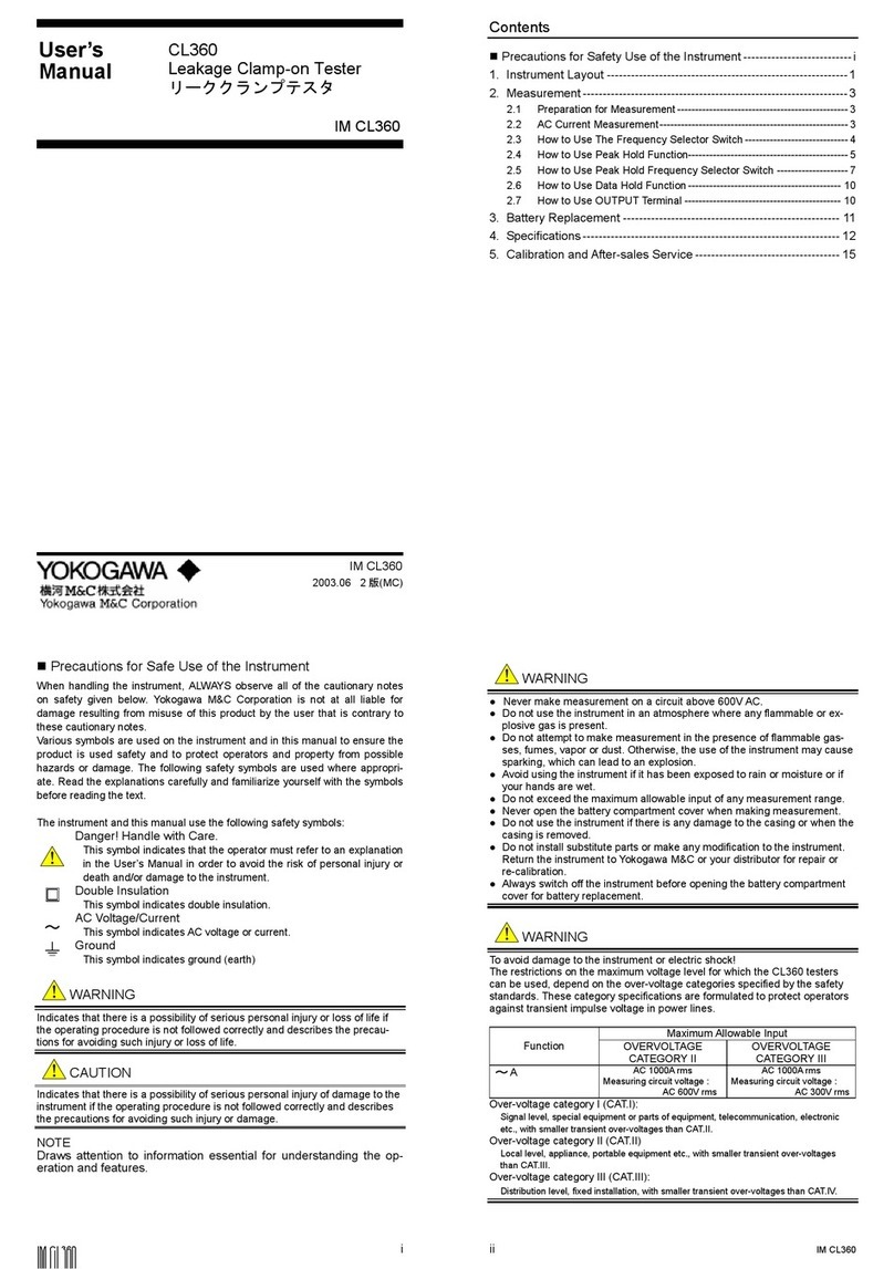 YOKOGAWA CL360 User manual