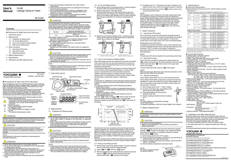 YOKOGAWA CL345 User manual