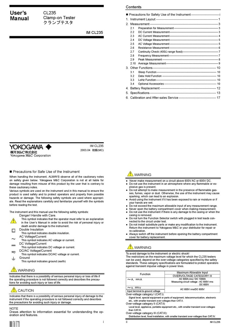 YOKOGAWA CL235 User manual