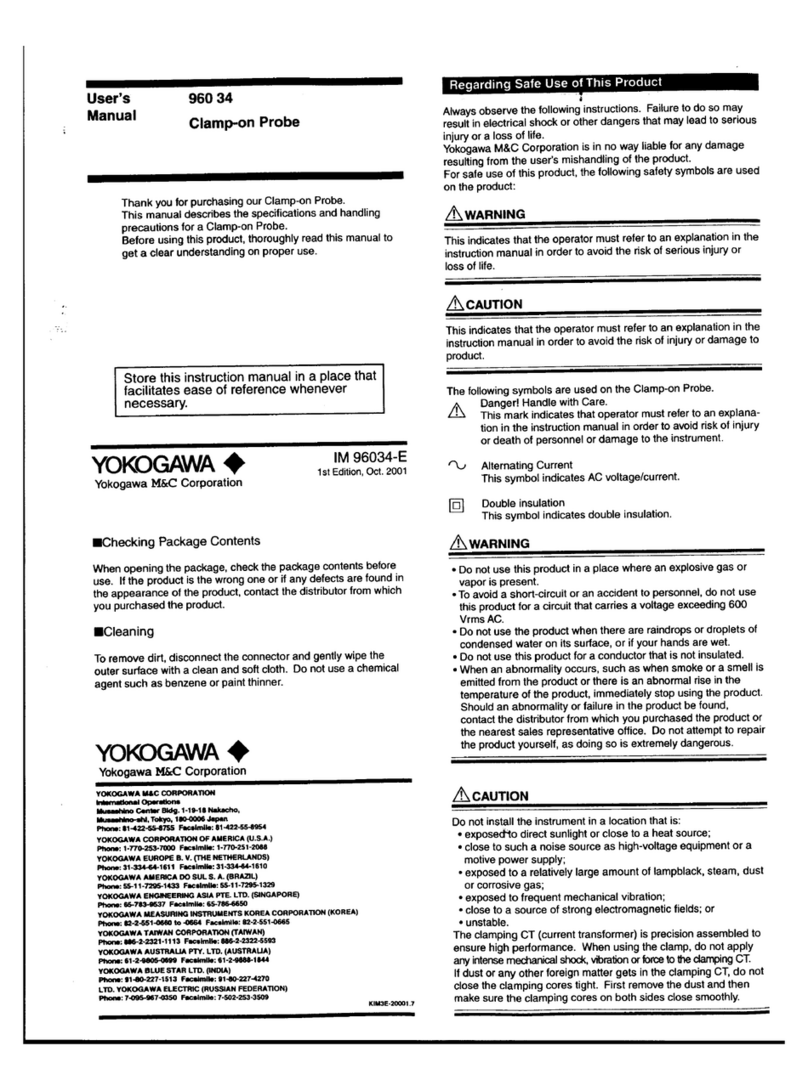 YOKOGAWA 960 34 user manual