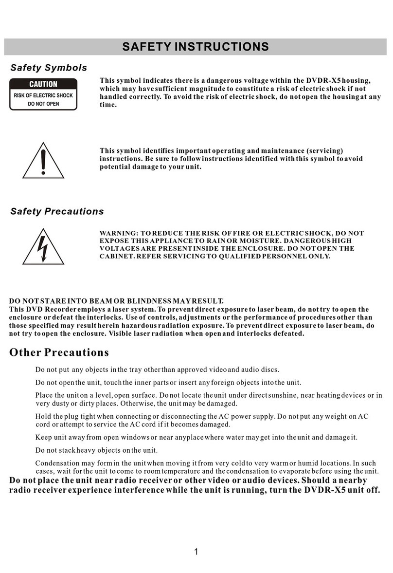 Wintal DVDR-X5 owner's manual