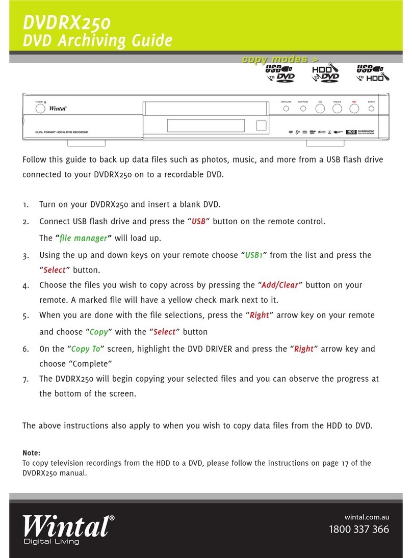 Wintal DVDR-X250 Archiving Guide