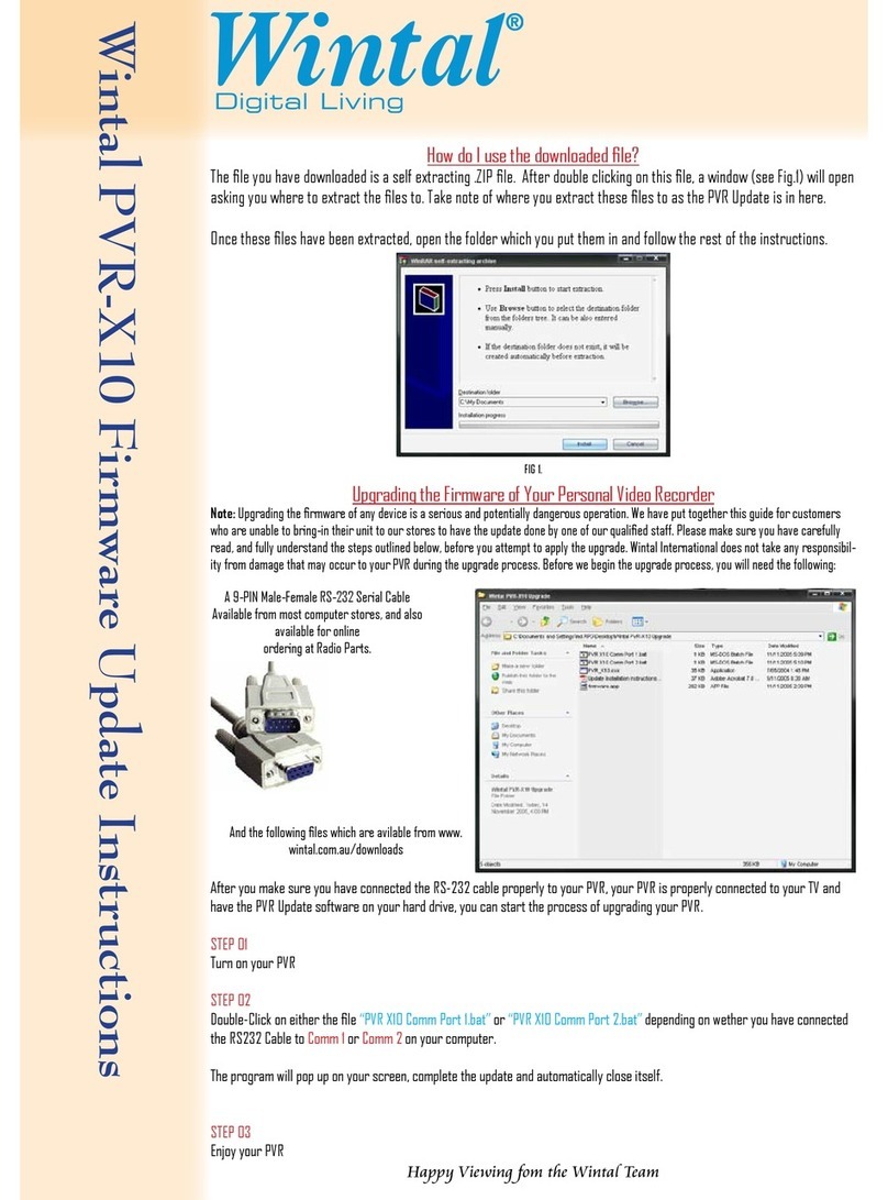 Wintal PVR-X10 Firmware update instructions