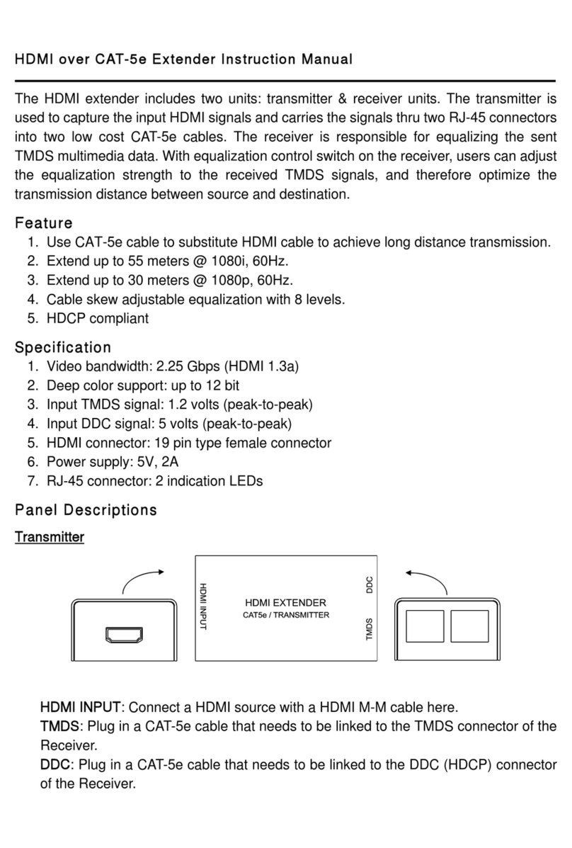 Wintal HDMI over CAT-5e Extender instruction manual