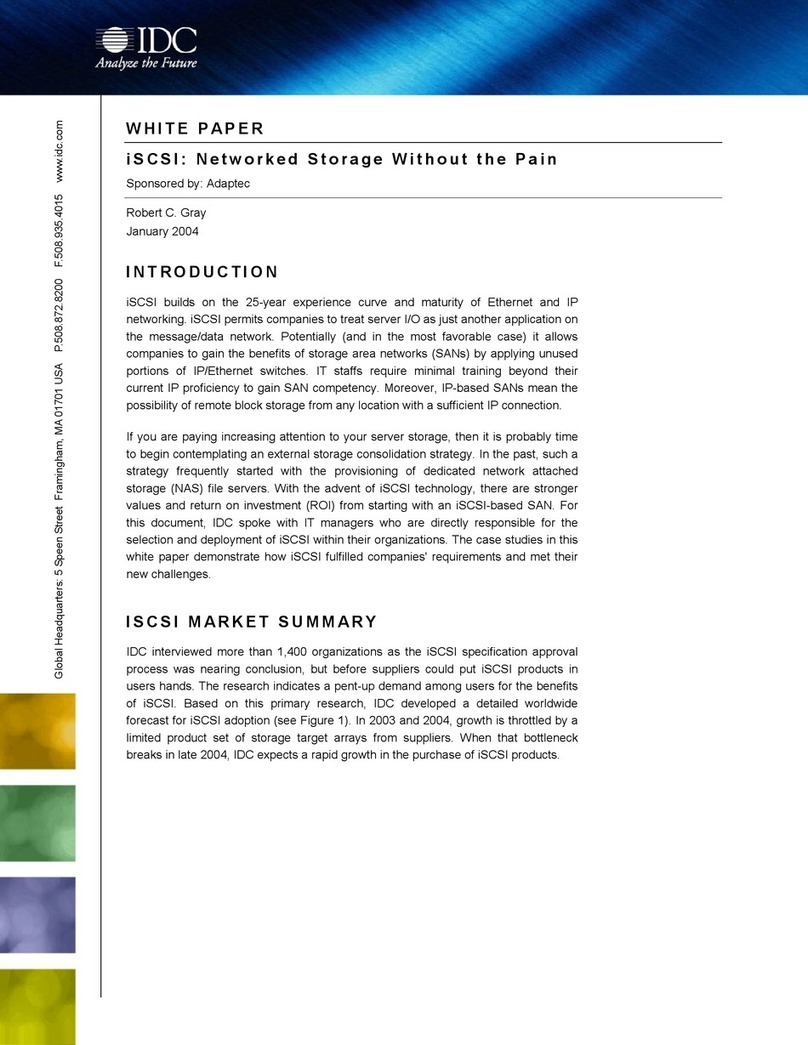 IDC Adaptec iSCSI Information sheet