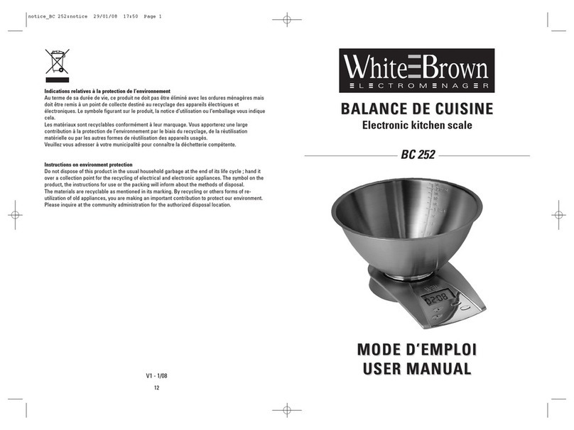 White and Brown BC 252 user manual