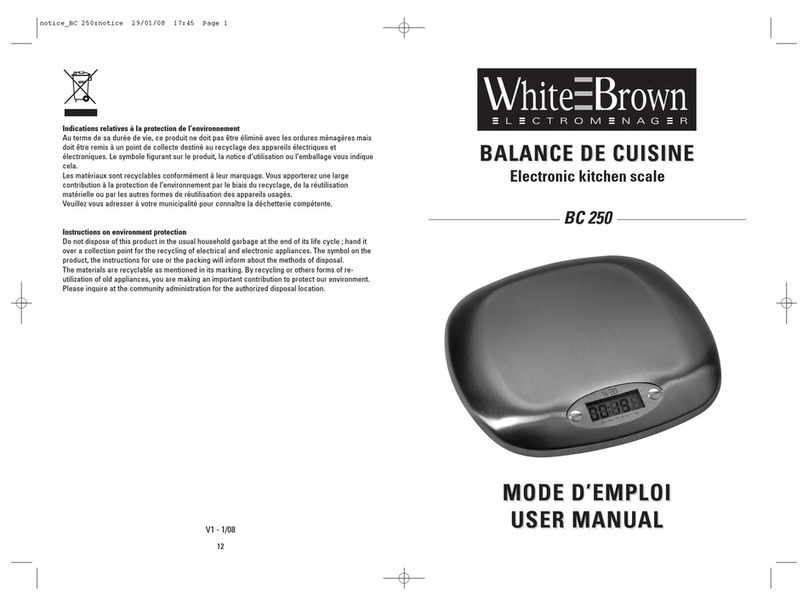 White and Brown BC 250 user manual