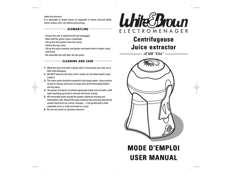 White and Brown JE 608 Elda user manual