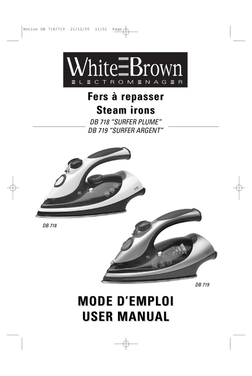 White and Brown DB 719 SURFER ARGENT user manual