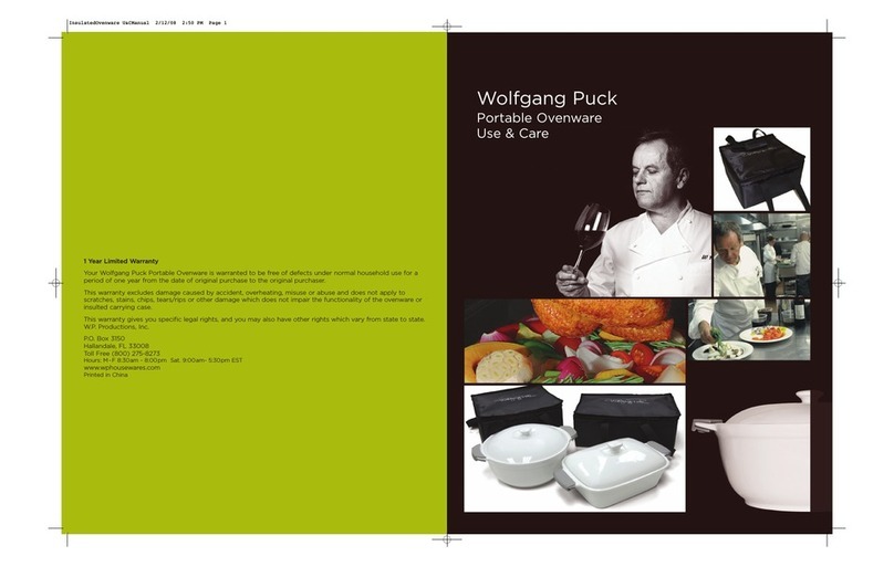 Wolfgang Puck Portable Ovenware use & care