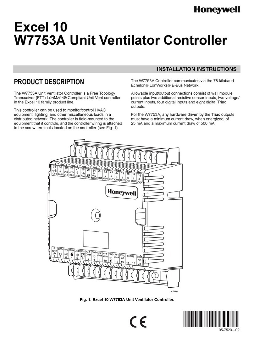 Honeywell EXCEL 10 W7753A User manual