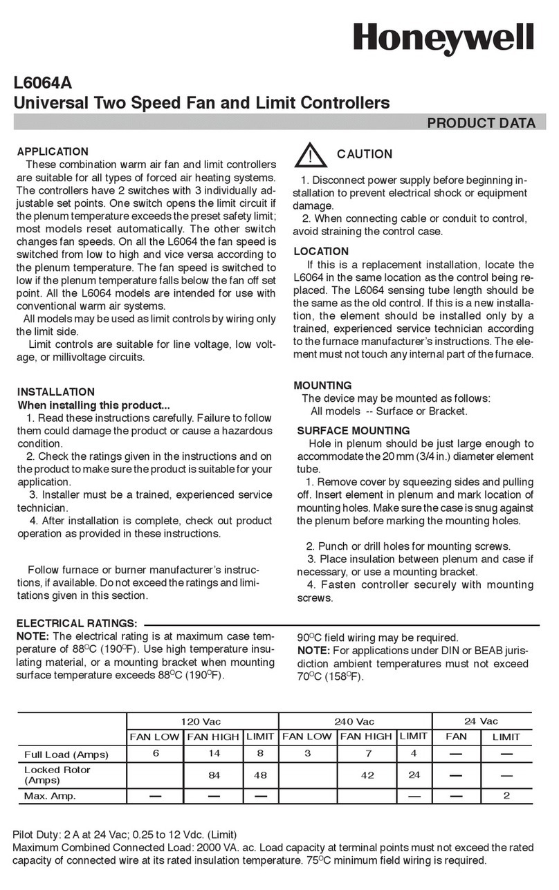 Honeywell L6064A Operation manual