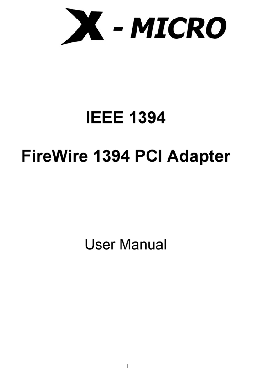X-Micro FireWire 1394 user manual