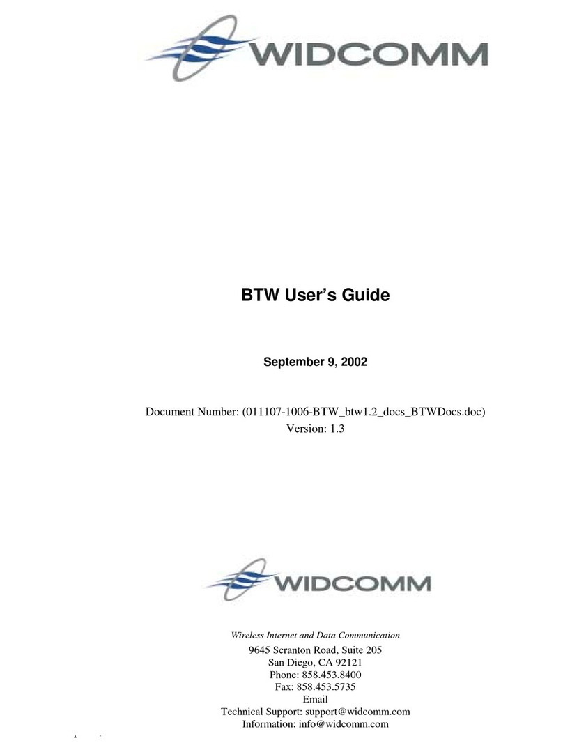 WIDCOMM BTW User manual