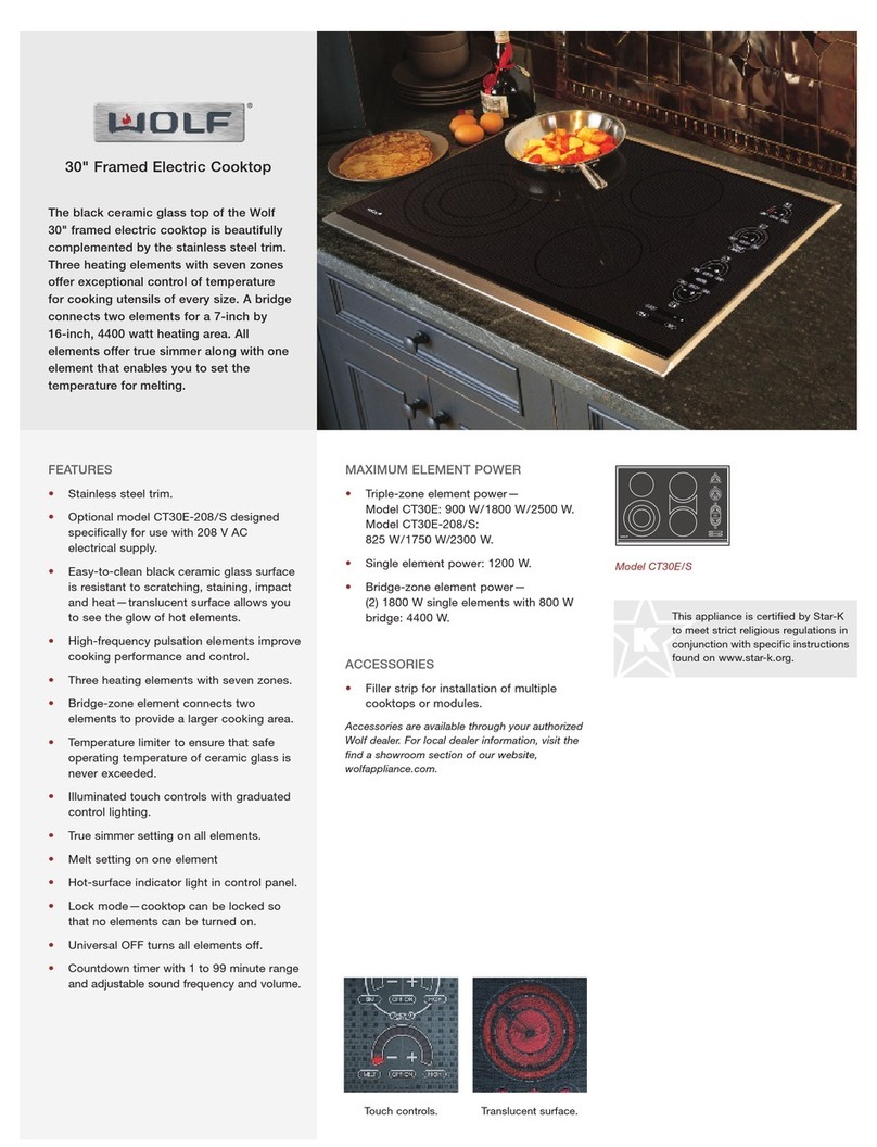 Wolf CT30E/S Quick reference guide