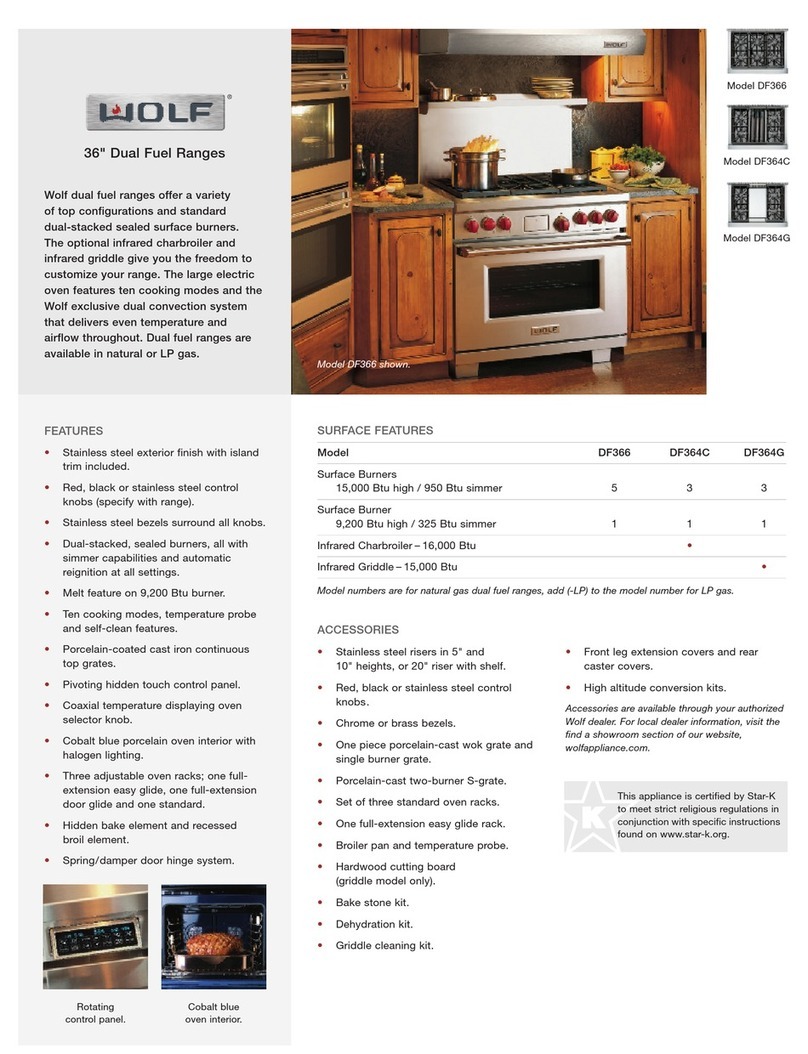 Wolf DF364C User manual