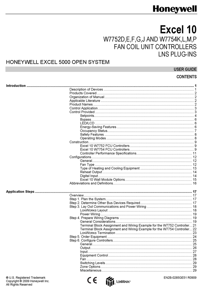 Honeywell Excel 10 W7752D User manual