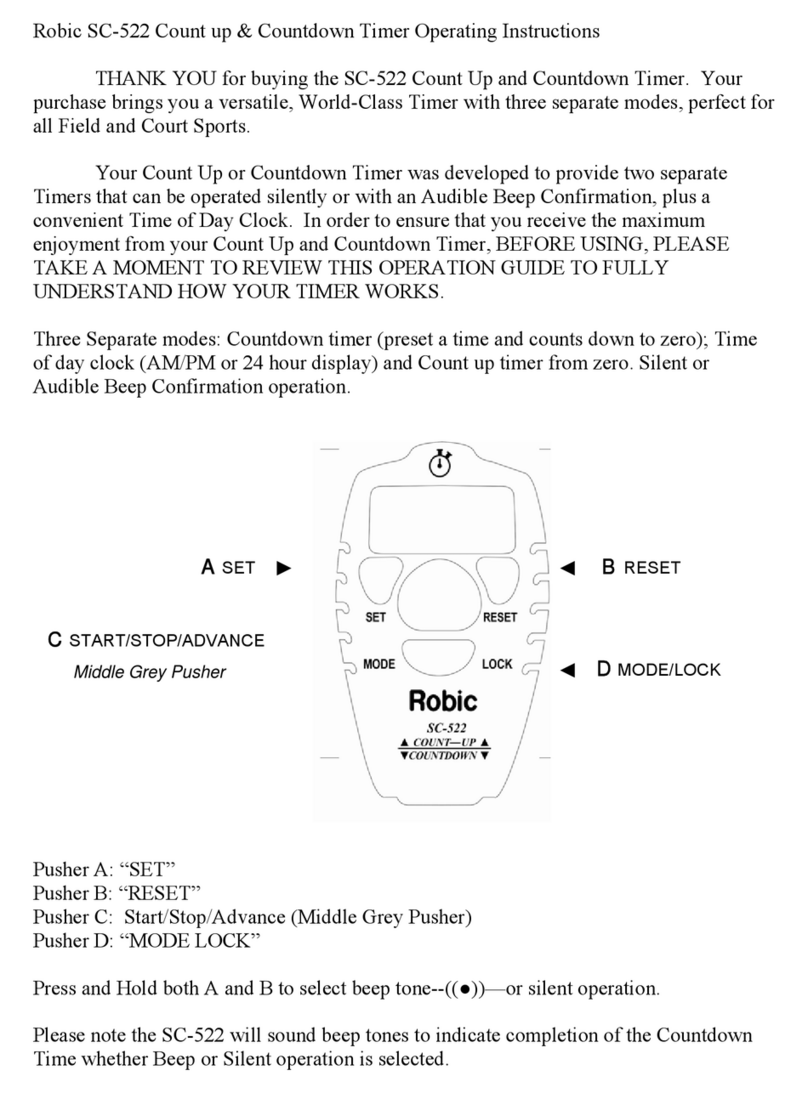 Robic SC-522 User manual Robic SC-522 User manual