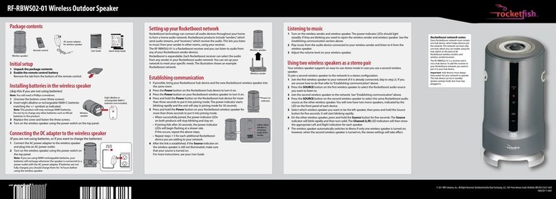Rocket Fish ROCKETBOOST RF-RBWS02-01 User manual