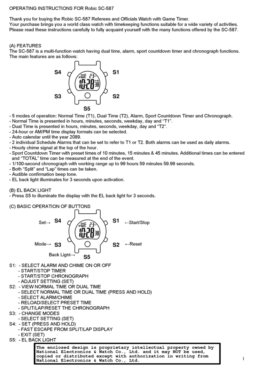 Robic SC-587 User manual