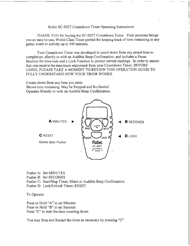 Robic SC-502T User manual Robic SC-502T User manual