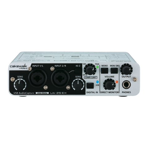 Roland Cakewalk UA-25 EX User manual