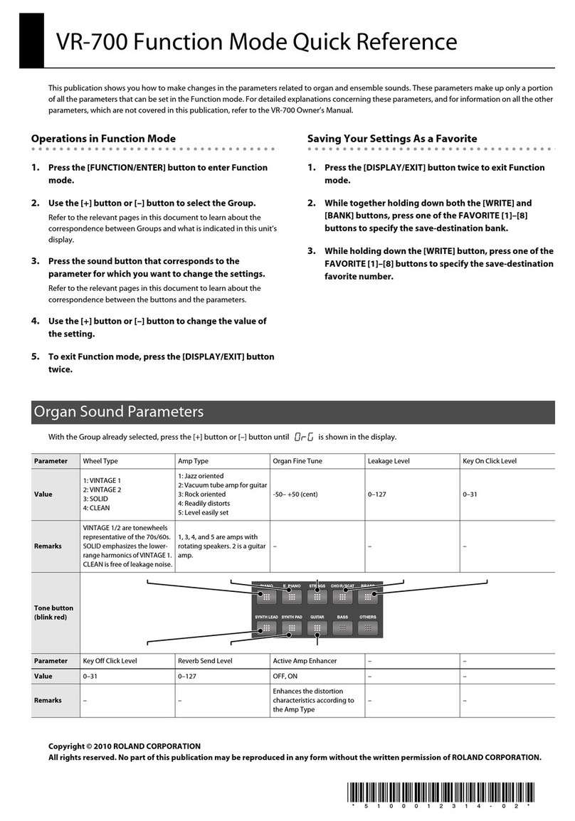Roland VR-700 User manual