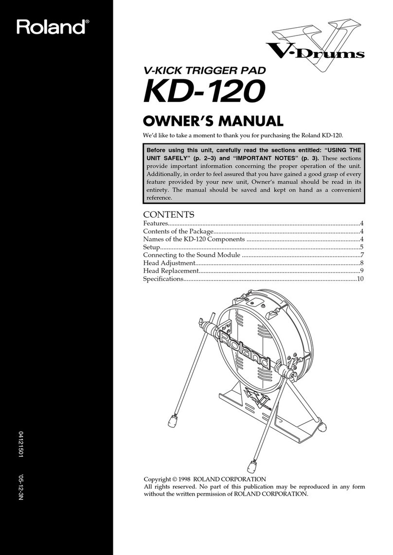 Roland V-Drums KD-120 User manual Roland V-Drums KD-120 User manual