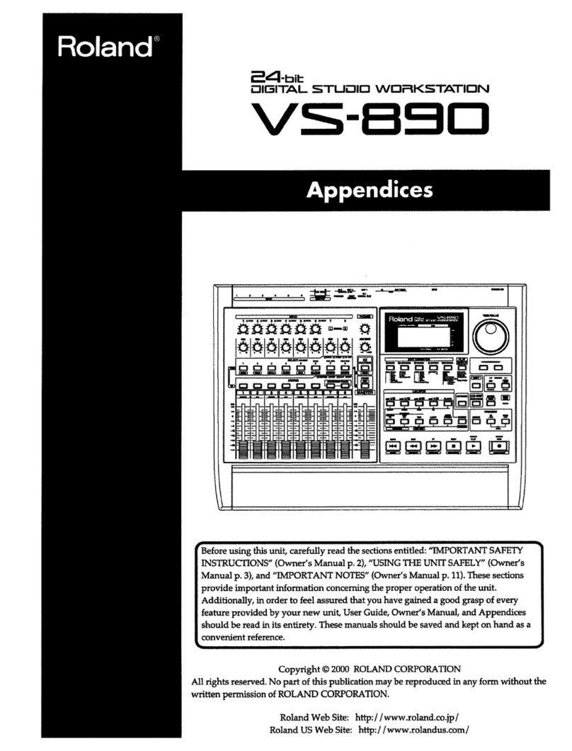 Roland VS-890 User manual