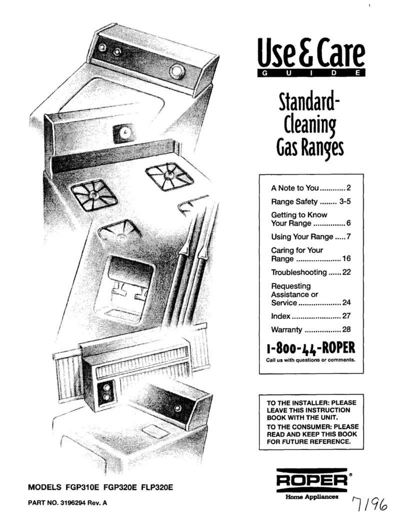 Roper FGP31OE Use and care guide