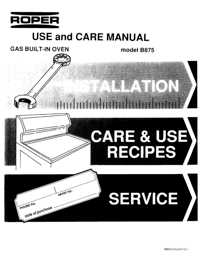 Roper B875 use and care manual