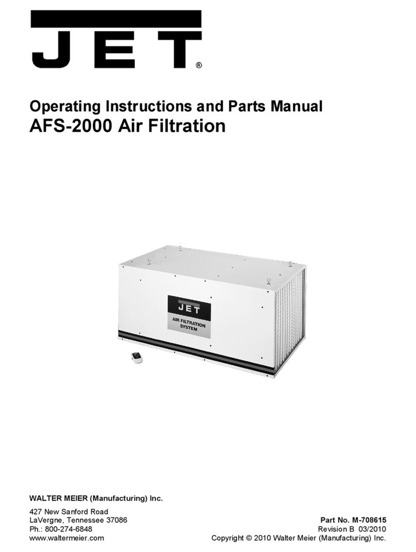 Jet AFS-2000 Operating instructions and parts manual
