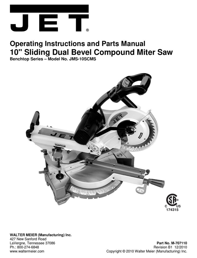 Jet JMS-10SCMS Operating instructions and parts manual