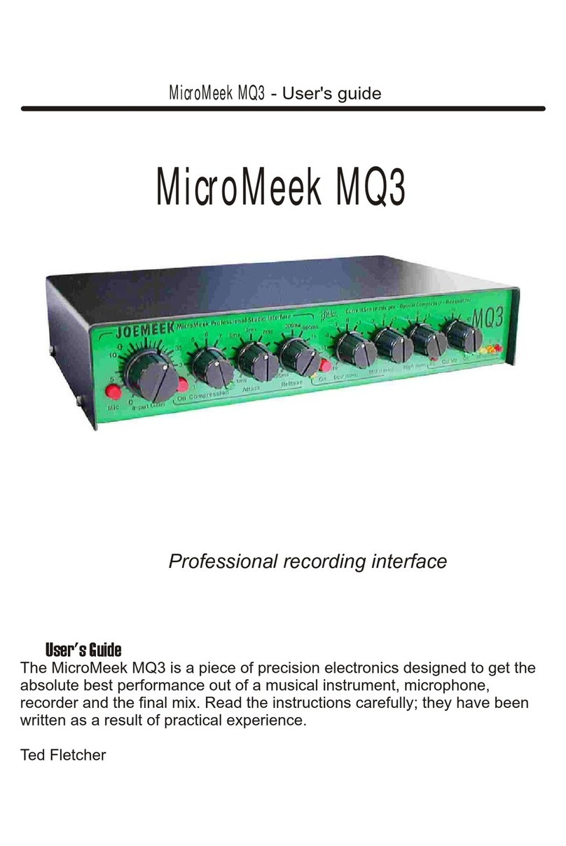 Joemeek MicroMeek MQ3 user guide Joemeek MicroMeek MQ3 user guide