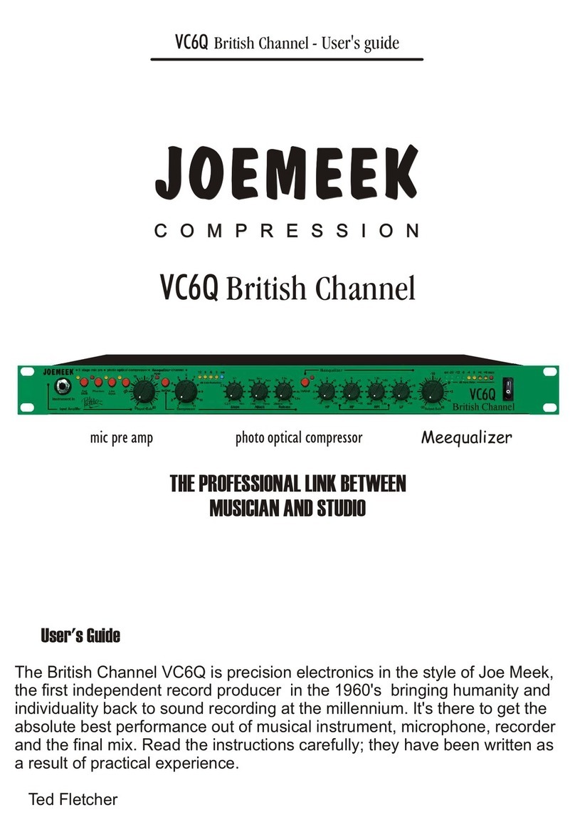 Joemeek British Channel VC6Q User manual Joemeek British Channel VC6Q User manual