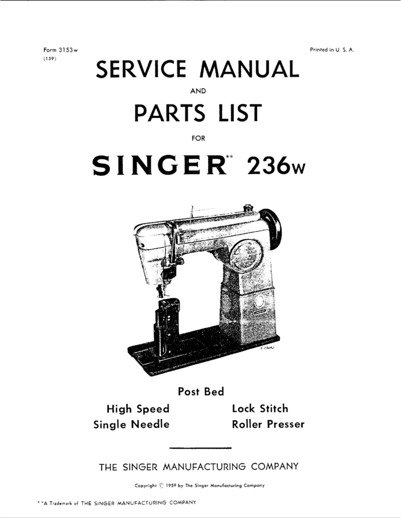 Singer 236W Service manual and parts list