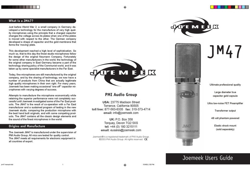 Joemeek JM47 user guide