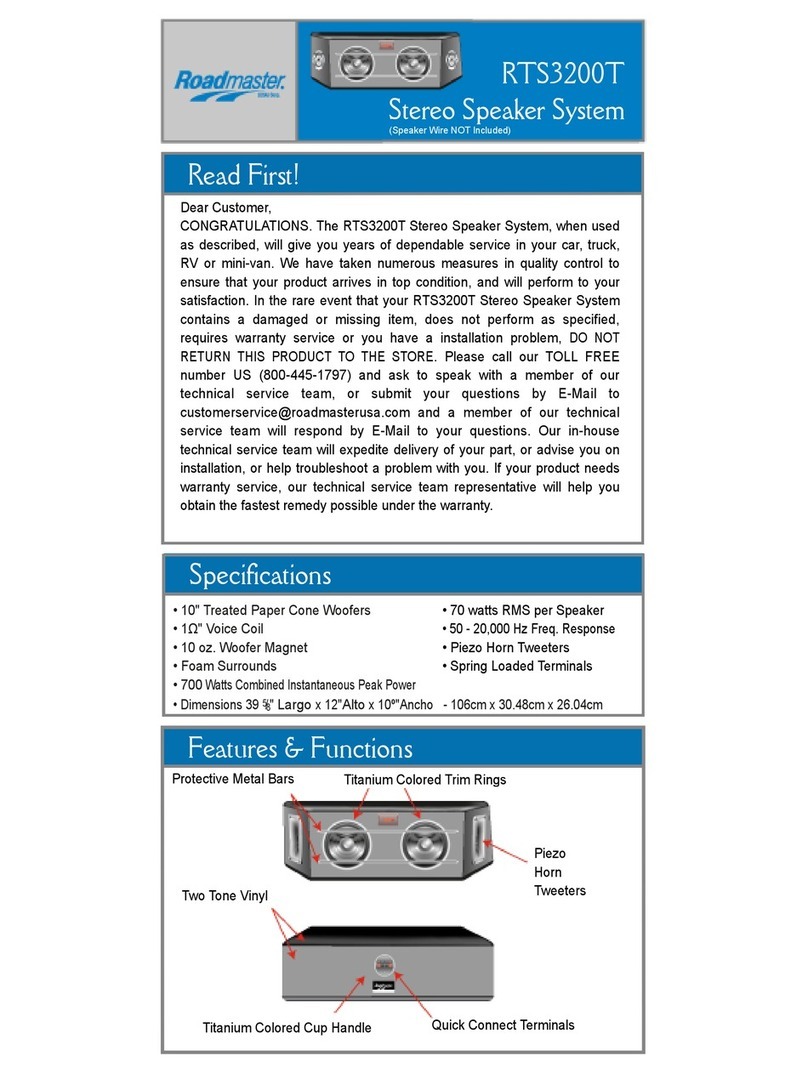 Roadmaster RTS3200T user manual
